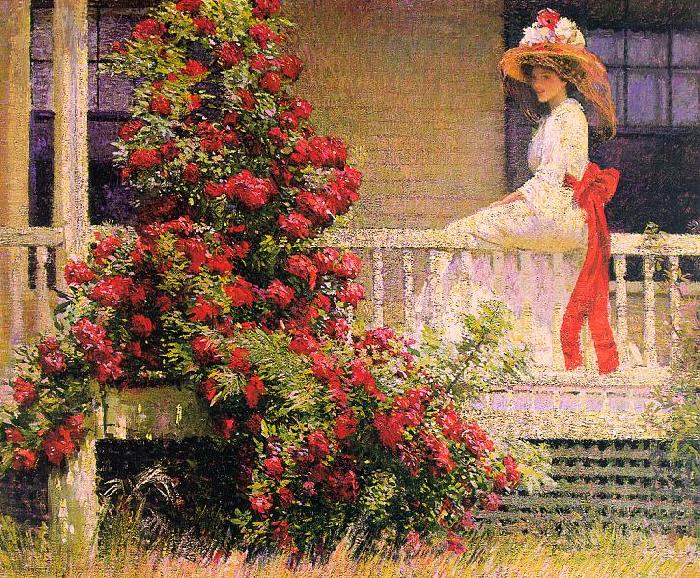 Philip Leslie Hale The Crimson Rambler China oil painting art